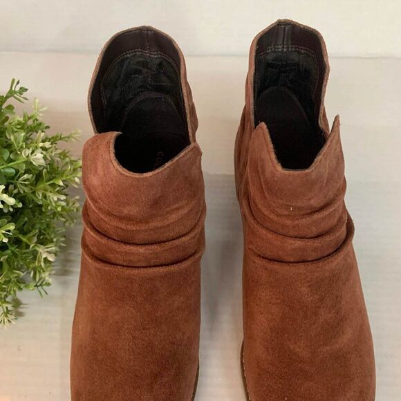 NIB Cole Haan Alayna Slouch Bootie, Cherry Mahogany Suede Size 9B - Picture 2 of 9